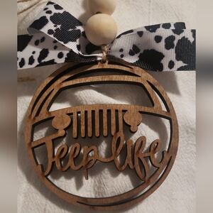 Jeep life laser engraved car charm/ Christmas ornament